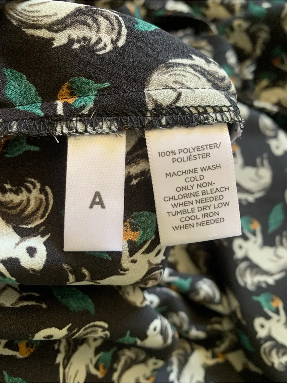 LOFT Navy Squirrel Button Down - Picture 7 of 7
